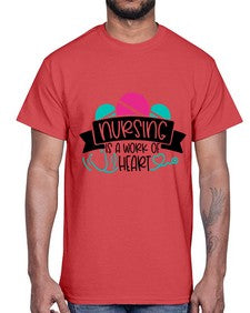 Nursing Is A Work Of Heart Style Style 1270#- nurse- Cotton Tee