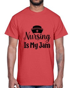 Nursing is my jam 1272#- nurse- Cotton Tee