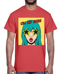 Oh My God 963#- art pop art- Cotton Tee
