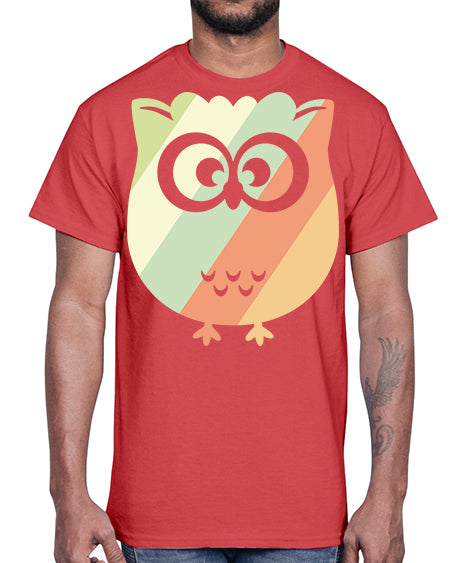 Owl Retro Style Vintage A TurtleRabbit 15#- owl- Cotton Tee