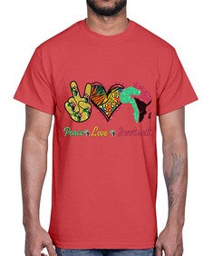 Peace Love Juneteenth Day Fist Png 8#- black juneteenth- Cotton Tee