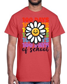 Retro Flower one hundred Days Of 752#- one hundred days- Cotton Tee