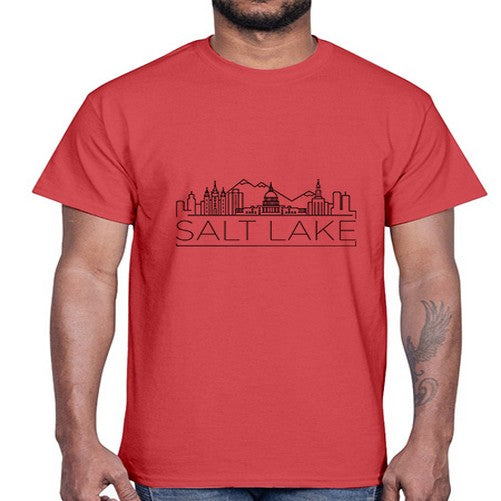 Salt Lake Minimal Skyline 1771#- cities- Cotton Tee