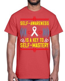 Self wareness is a key to self mastery Style 32#- Self awareness- Cotton Tee