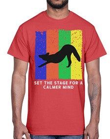 Set the Stage 515#- yoga- Cotton Tee