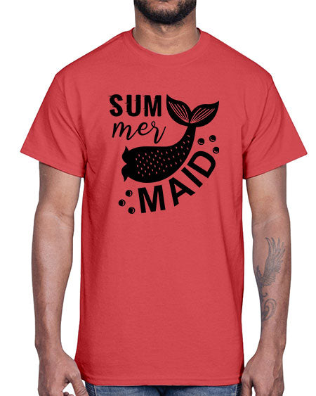 Sum mer maid 01#- summer- Cotton Tee