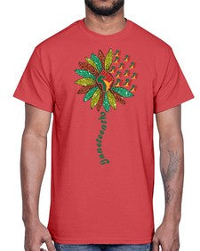 Sunflower Fist Juneteenth Black History 24#- black juneteenth- Cotton Tee