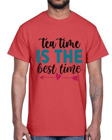 Tea Time Is The Best Time 1614#- tea- Cotton Tee
