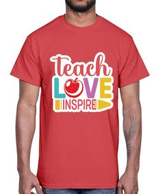 Teach Love Inspire 1443#- teacher- Cotton Tee