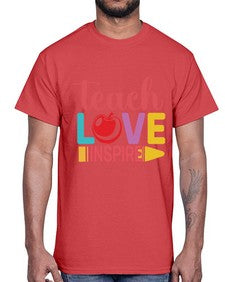Teach Love Inspire 1444#- teacher- Cotton Tee