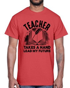 Teacher take a hand Style 383#- teacher- Cotton Tee