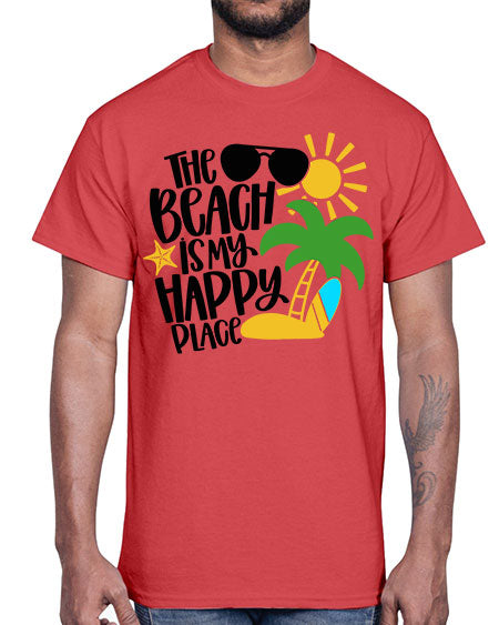 The Beach Is My Happy Place Style 12#- summer- Cotton Tee