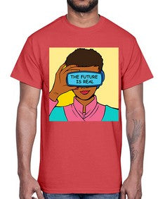 The Future is Real 1151#- art pop art- Cotton Tee
