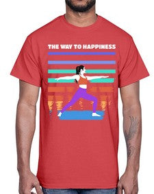 The Way to Happiness 566#- yoga- Cotton Tee