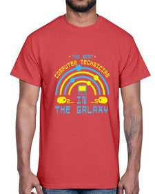 The best computer technician in the galaxy 13#- computer- Cotton Tee
