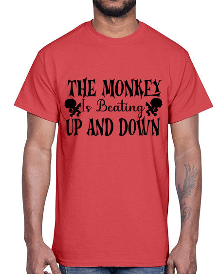 The monkey is beating up - monkey- Cotton Tee