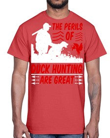 The perils of duck hunting are great Style 14#- ducks- Cotton Tee