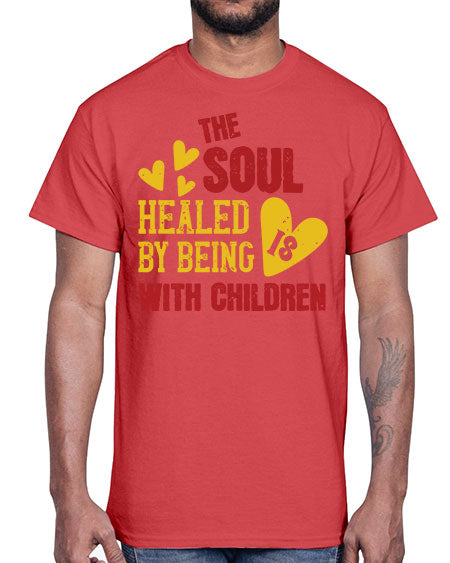 The soul is healed by being with children Style 226#- kids- Cotton Tee