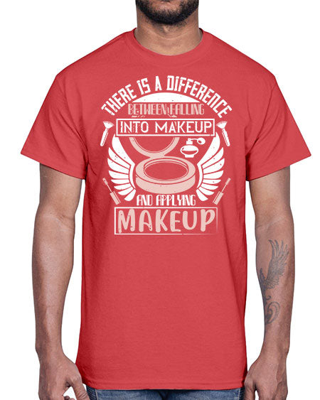 There is a difference between falling into makeup and applying makeup Style 178#-makeup Cotton Tee