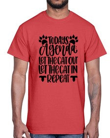 Todays Agenda Let Style 107#- cats- Cotton Tee