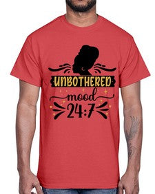 Unbothered mood Style 2#- black girls or women- Cotton Tee