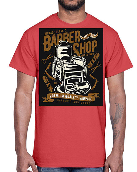 Vintage Barber Shop1597#- barber- Cotton Tee