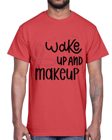 Wake up and Makeup Style 7#-makeup Cotton Tee