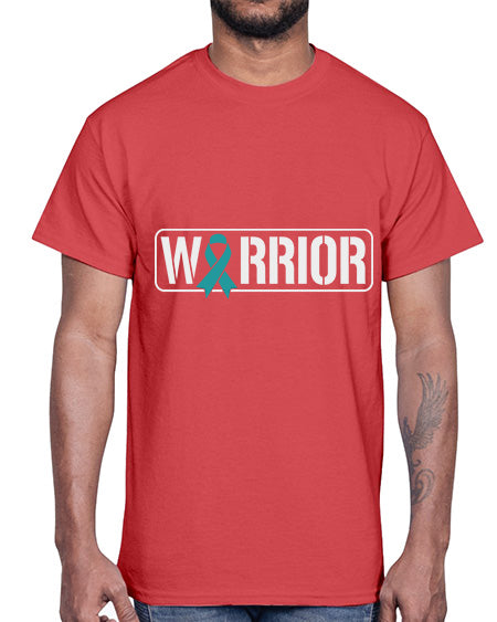 Warrior PTSD Awareness Teal Military 2#- PTSD- Cotton Tee