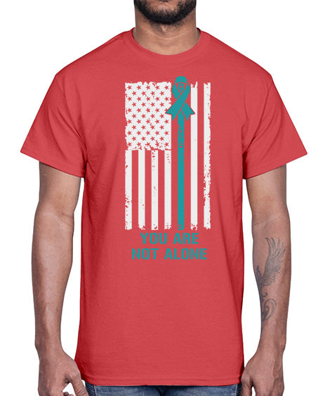 You Are Not Alone PTSD 1#- PTSD- Cotton Tee
