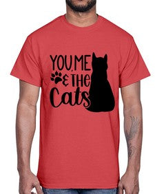 You Me The Cat Style 110#- cats- Cotton Tee