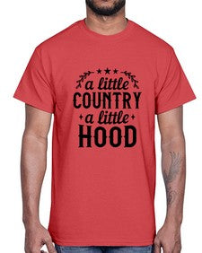 a little country a little hood 181#- western- Cotton Tee