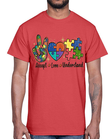 accept love understand 2#- autism- Cotton Tee