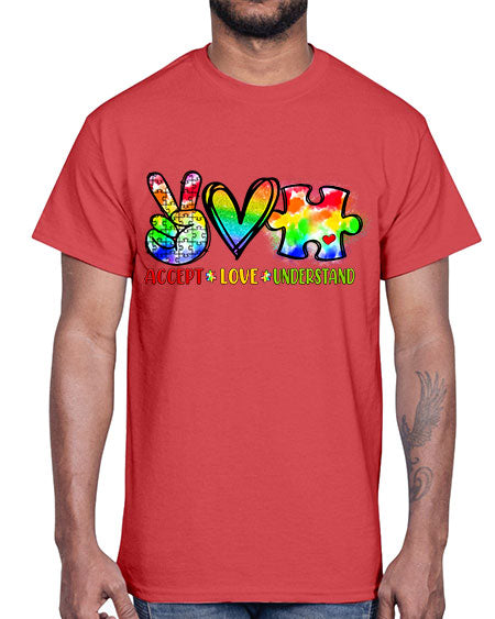 accept love understand- autism- Cotton Tee