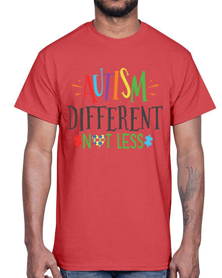 autism different not less Style 5#- autism- Cotton Tee
