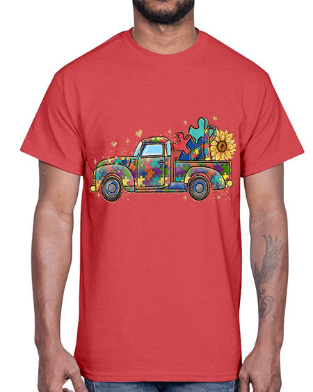 autism pick up truck- autism- Cotton Tee