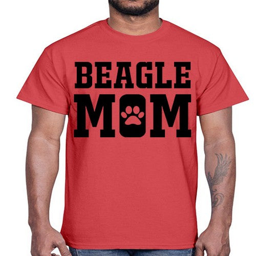 beagle mom 54#- dogs- Cotton Tee