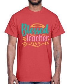 blessed teacherr 633#- teacher- Cotton Tee