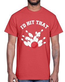 bowling id hit that 11#- bowling- Cotton Tee