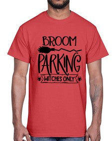 broom parking witches only 46#- witch- Cotton Tee