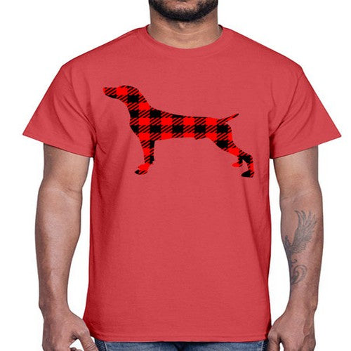 buffalo plaid beagle 63#- dogs- Cotton Tee