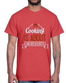 cooking is about ingredients 130#- cooking- Cotton Tee