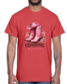 cowgirl valentine cupid valentine 352#- western- Cotton Tee