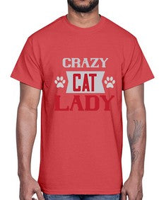 crazy cat lady Style 44#- cats- Cotton Tee