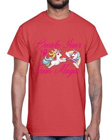 create your own magic 84#- unicorn- Cotton Tee
