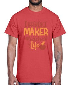 difference maker teacher life 710#- teacher- Cotton Tee