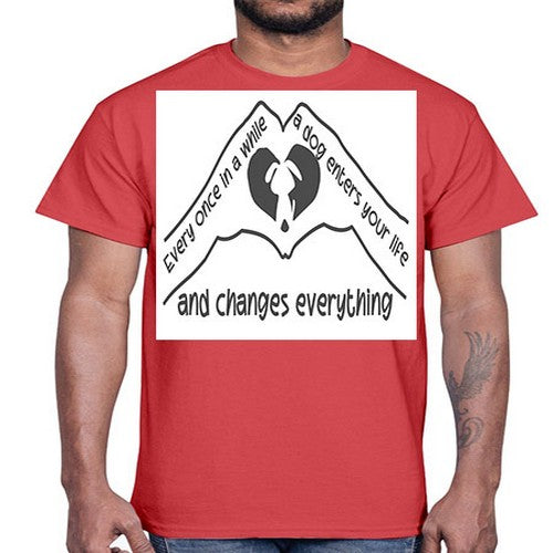 dog changes everything 75#- dogs- Cotton Tee