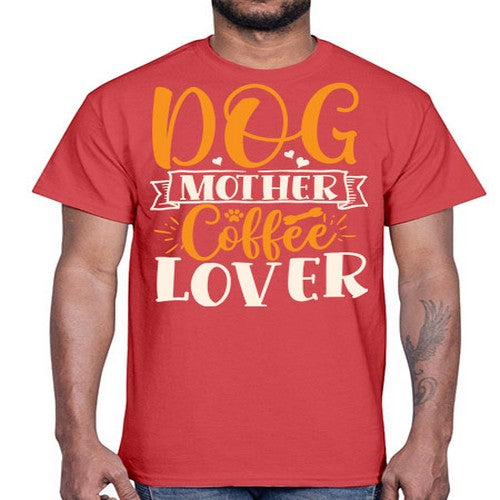 dog mother coffee lover 87#- dogs- Cotton Tee