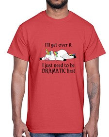 dramatic unicorn 96#- unicorn- Cotton Tee