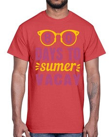 eighty days to sumer vacay 53#- one hundred days- Cotton Tee