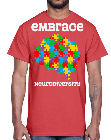 embrace neurodiversity autism awareness 87#- autism- Cotton Tee